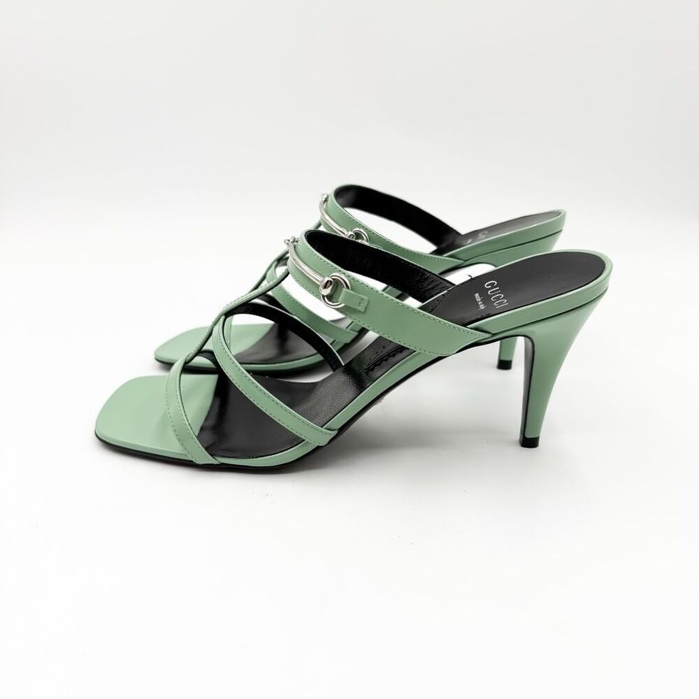 Gucci Horsebit Regent Slim Sandals Patent Leather Strappy Heels - Picture 5 of 12